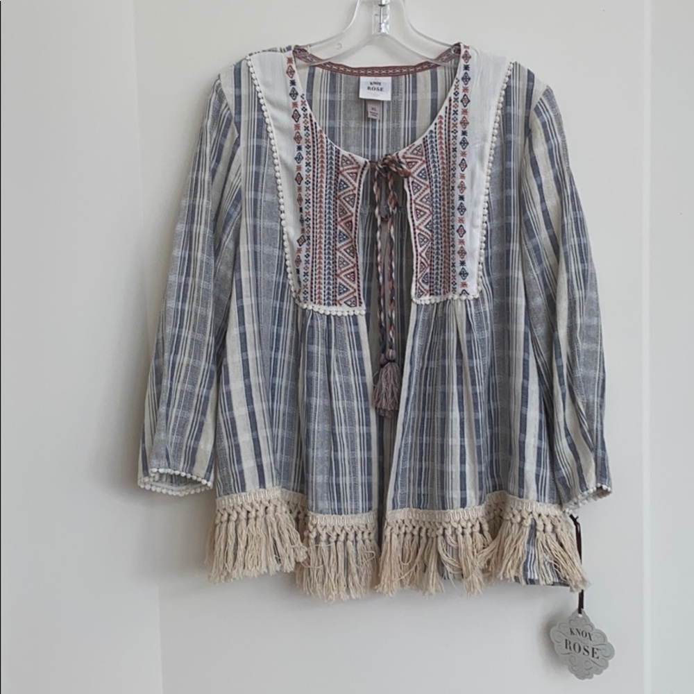 COPY - Knox Rose Bohemian open light jacket nwt